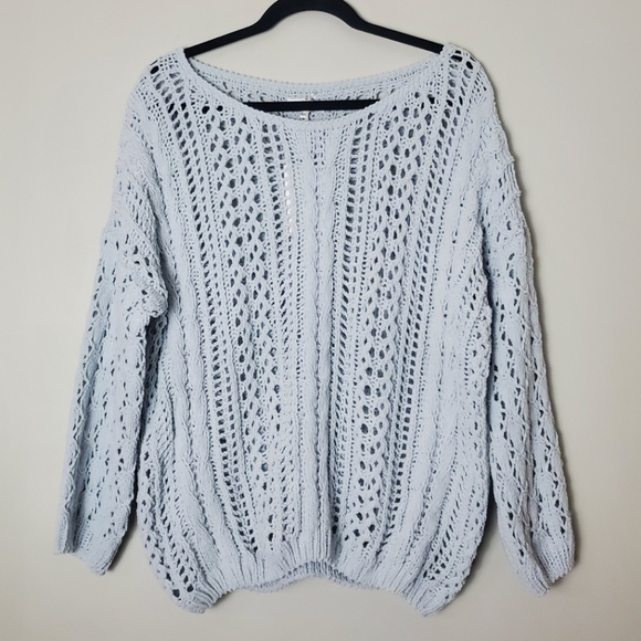 Miracle Sweaters - 🆕 Miracle USA Sweater Size S/M Light Pale Blue Oversized Soft Pastel Spring